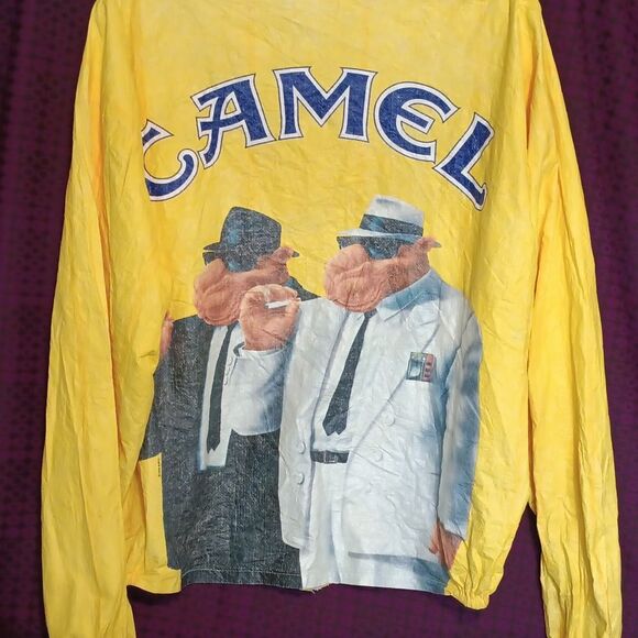 Camel Other - !!VINTAGE 1990s Joe Camel Light Weight Zip Up Jacket Size XL